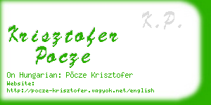 krisztofer pocze business card